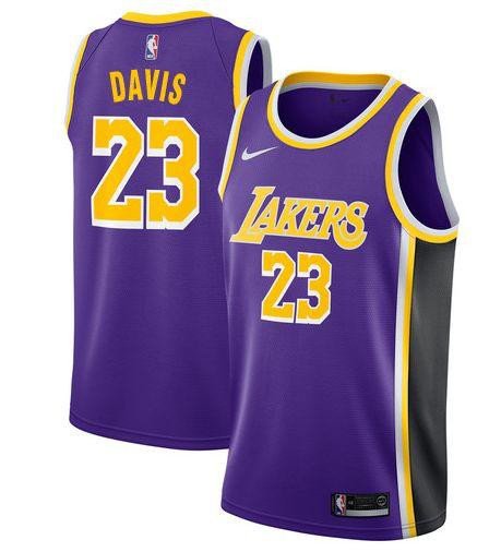 Men's Los Angeles Lakers Anthony Davis Purple Basketball Jersey