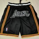 Men's Los Angeles Lakers Black MVP Just Don Swingman Throwback Shorts