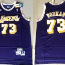 Men's Los Angeles Lakers Dennis Rodman Purle Throwback Jersey Stitched