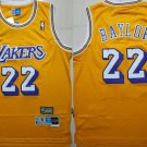 Men's Los Angeles Lakers Elgin Baylor Yellow Throwback Basketball Jerseys Embroidered