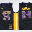 Men's Los Angeles Lakers Kobe Bryant Black Retired Basketball Jerseys Embroidered