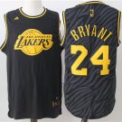 Men's Los Angeles Lakers Kobe Bryant Black Shadow Basketball Jersey Embroidered