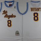 Men's Los Angeles Lakers Kobe Bryant White Throwback Basketball Jersey Embroidered
