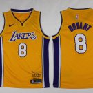 Men's Los Angeles Lakers Kobe Bryant Yellow Retired Basketball Jersey Embroidered