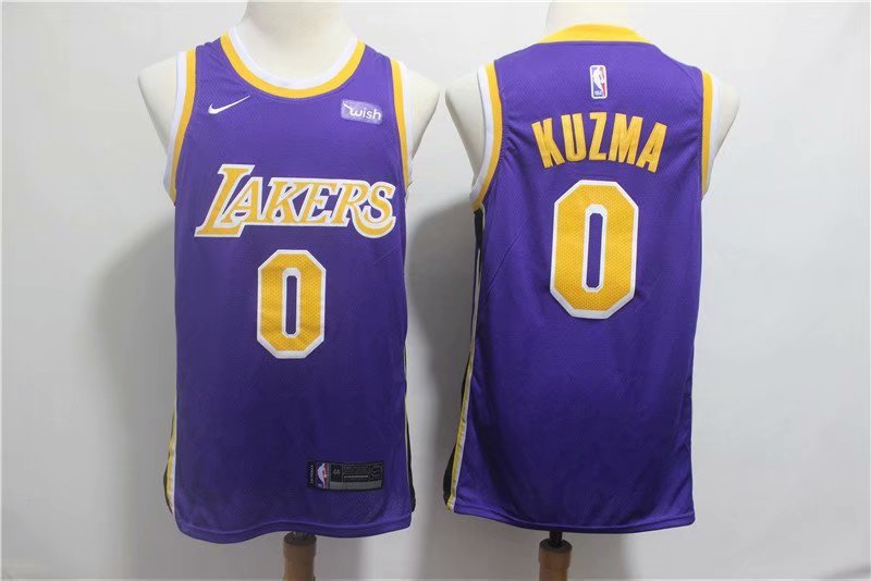 Men's Los Angeles Lakers Kyle Kuzma Purple Basketball Jersey Embroidered
