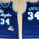 Men's Los Angeles Lakers Shaquille O'Neal Blue Throwback Jersey Stitched