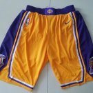 Men's Los Angeles Lakers Yellow Basketball Shorts Embroidered