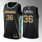 Men's Memphis Grizzlies #36 Marcus Smart Black 202021 City Edition Stitched Basketball Jersey