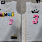 Men's Miami Heat #3 Dwyane Wade 202223 White City Edition Stitched Jersey