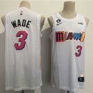Men's Miami Heat #3 Dwyane Wade 202223 White City Edition With NO.6 Patch Stitched Jersey