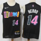 Men's Miami Heat #14 Tyler Herro Black Diamond 2022 City Edition Swingman Stitched Jersey