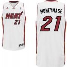 Men's Miami Heat #21 Moneymase White nickname Stitched Basketball Jersey