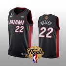 Men's Miami Heat #22 Jimmy Butler Black 2023 Finals Icon Edition With NO.6 Patch Stitched Jersey