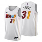 Men's Miami Heat #31 Max Strus 202223 White City Edition Stitched Jersey