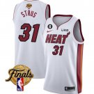 Men's Miami Heat #31 Max Strus White 2023 Finals Association Edition With NO.6 Patch Stitched Jersey