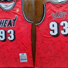 Men's Miami Heat #93 Bape Red Throwback basketball Jersey