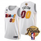 Men's Miami Heat Active Player Custom White 2023 Finals City Edition With NO.6 Patch Stitched Jersey