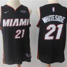 Men's Miami Heat Hassan Whiteside Black Basketball Jersey Embroidered