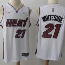 Men's Miami Heat Hassan Whiteside White Basketball Jersey Embroidered