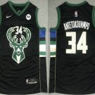 Men's Milwaukee Bucks #34 Giannis Antetokounmpo Black 2021 Swingman Stitched Jersey