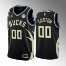 Men's Milwaukee Bucks Active Player Custom 202223 Black Statement Edition Stitched Jersey
