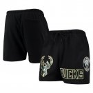 Men's Milwaukee Bucks Black Chenille Shorts