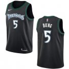 Men's Minnesota Timberwolves #5 Gorgui Dieng Black Classic Swingman Stitched Jersey