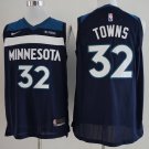 Men's Minnesota Timberwolves Karl Anthony Towns Navy Basketball Jersey Embroidered