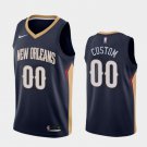 Men's New Orleans Pelicans #00 Custom Icon Jersey Navy blue