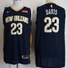 Men's New Orleans Pelicans Anthony Davis Navy Basketball Jersey Embroidered