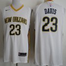 Men's New Orleans Pelicans Anthony Davis White Basketball Jersey Embroidered