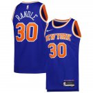 Men's New Yok Knicks #30 Julius Randle 202223 Blue Icon Edition Swingman Stitched Basketball Jersey