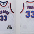 Men's New York Knicks Patrick Ewing White Throwback Basketball Jersey Embroidered