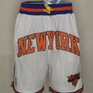 Men's New York Knicks White 1994 Finals Throwback Basketball Shorts Stitched