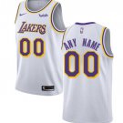 Men's Nike Lakers Personalized Custom White Association Edition jersey new