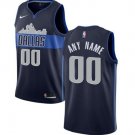 Men's Nike Mavericks Personalized Custom Navy Blue Statement Edition jersey