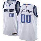 Men's Nike Mavericks Personalized Custom White Association Edition jersey