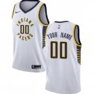 Men's Nike Pacers Personalized CUstom White Association Edition jersey
