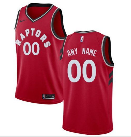 Men's Nike Raptors Personalized Custom Red Icon Edition Jersey