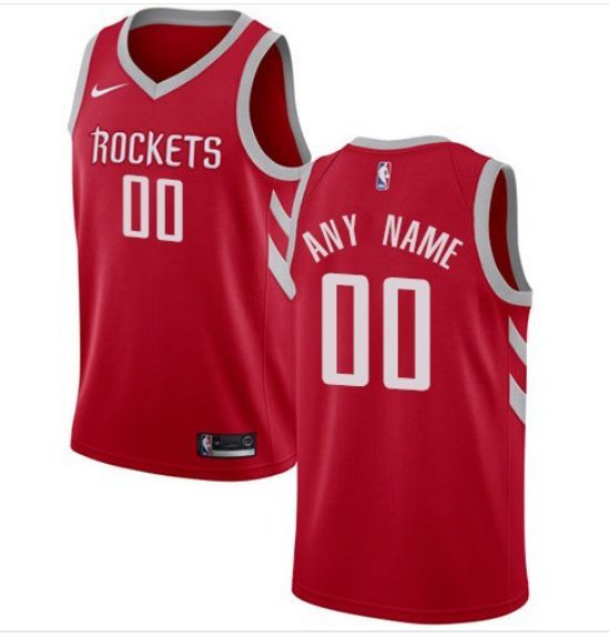 Men's Nike Rockets Personalized Custom Red Icon Edition Jersey