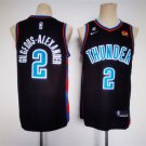Men's Oklahoma City Thunder #2 Shai Gilgeous-Alexander Black With NO.6 Patch Stitched Jersey