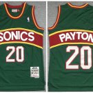 Men's Oklahoma City Thunder #20 Gary Payton Green 1995-96 Throwback SuperSonics Stitched Jersey