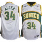 Men's Oklahoma City Thunder #34 Ray Allen White Seattle SuperSonics Style Stitched Jersey