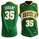 Men's Oklahoma City Thunder #35 Kevin Durant Green Seattle SuperSonics Style Stitched Jersey