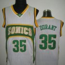 Men's Oklahoma City Thunder #35 Kevin Durant White Seattle SuperSonics Style Stitched Jersey