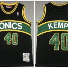 Men's Oklahoma City Thunder #40 Shawn Kemp Black 1994-95 Throwback SuperSonics Stitched Jersey