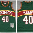 Men's Oklahoma City Thunder #40 Shawn Kemp Green 1994-95 Throwback SuperSonics Stitched Jersey