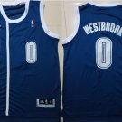 Men's Oklahoma City Thunder Russell Westbrook Navy Throwback Basketball Jersey Embroidered