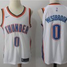 Men's Oklahoma City Thunder Russell Westbrook White Basketball Jersey Embroidered