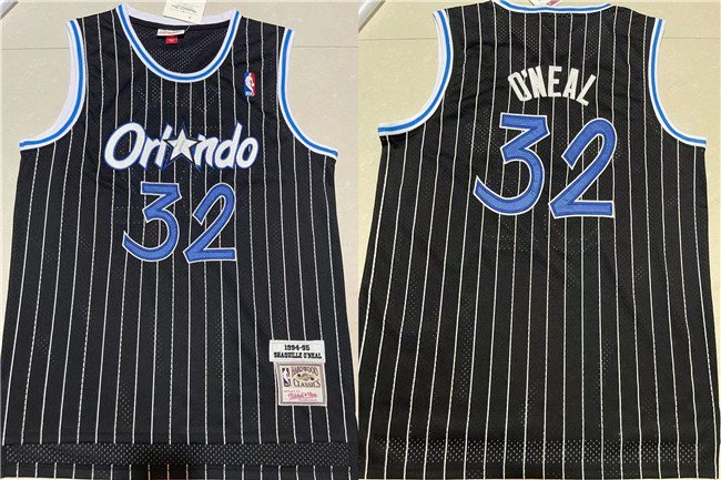 Men's Orlando Magic #32 Shaquille O'Neal Black Stitched Basketball Jersey